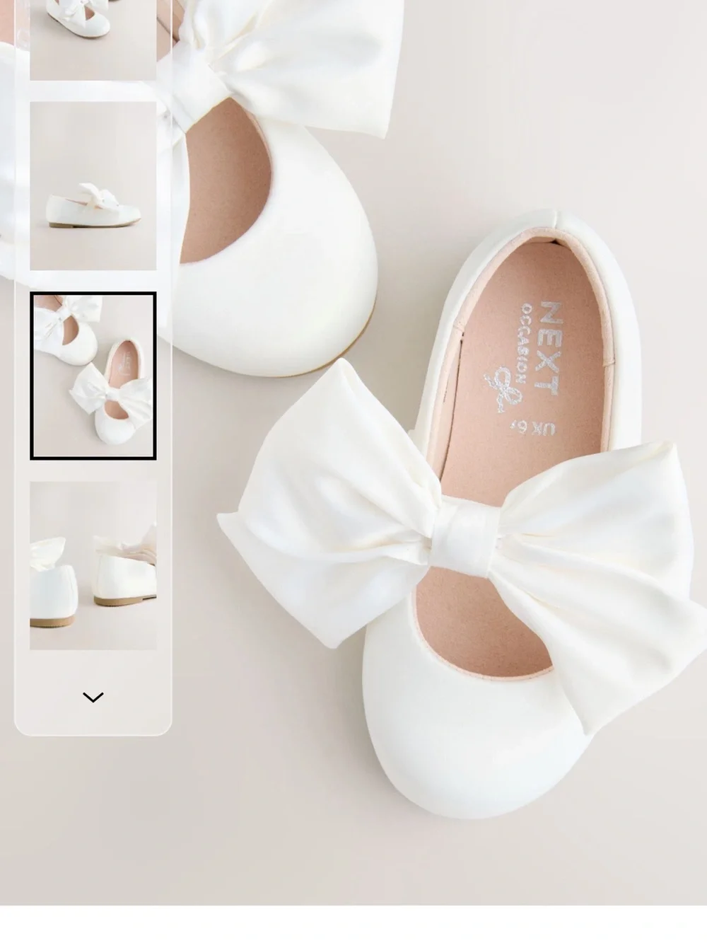 White Satin Bow Mary Jane Kids Shoes
